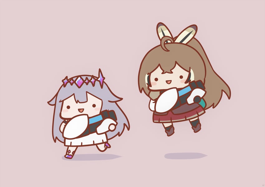 nanashi mumei and koseki bijou (hololive and 3 more) drawn by phdpigeon