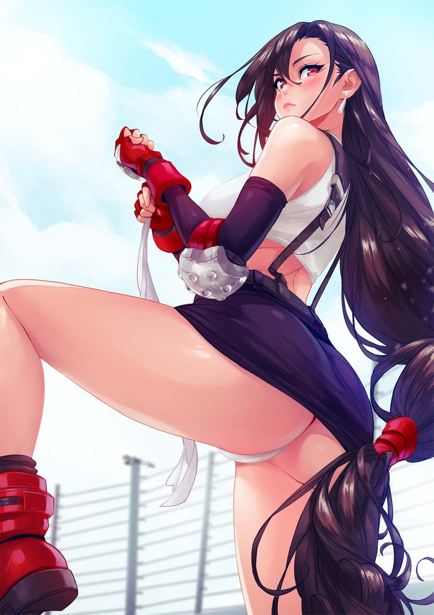 tifa lockhart (final fantasy and 1 more) drawn by spykeee