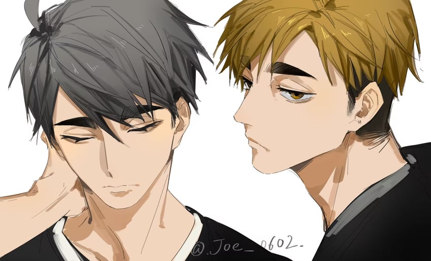miya atsumu and miya osamu (haikyuu!!) drawn by joe_0602