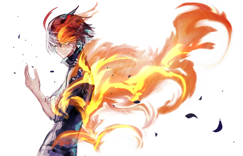 todoroki shoto (boku no hero academia) drawn by mura_karuki