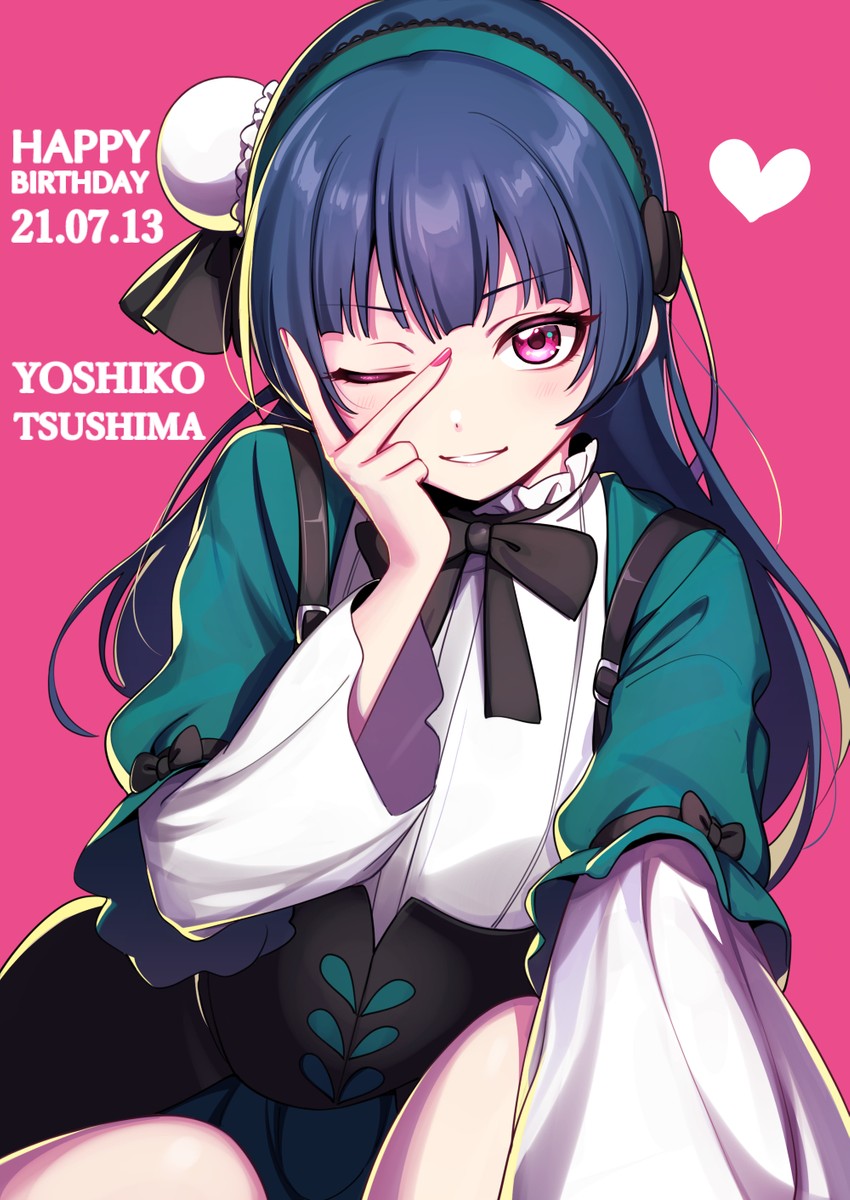 tsushima yoshiko (love live! and 1 more) drawn by deadnooodles