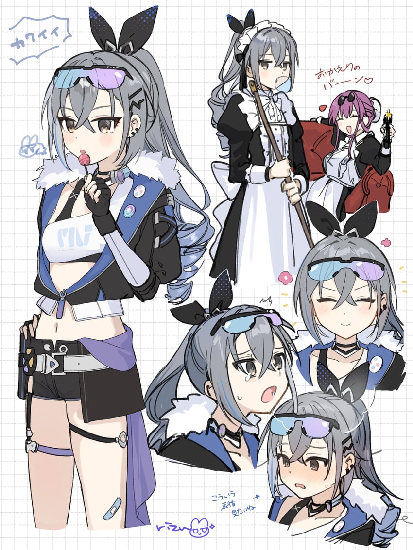 kafka and silver wolf (honkai and 1 more) drawn by rizu033
