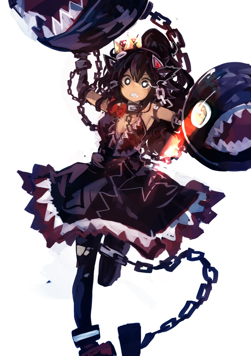 chain chomp and princess chain chomp (mario and 1 more) drawn by kaamin_(mariarose753)