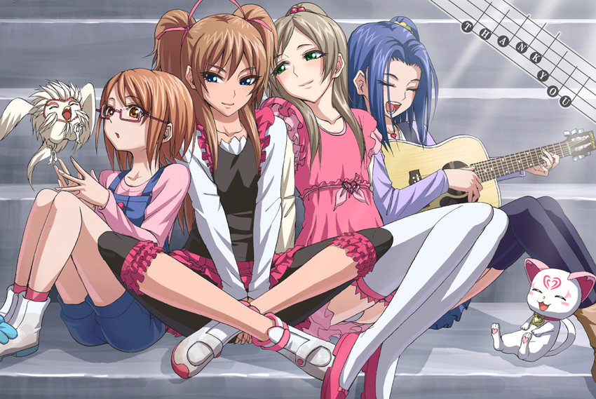 houjou hibiki, minamino kanade, kurokawa eren, shirabe ako, seiren, and 3 more (precure and 1 more) drawn by minarai_zouhyou