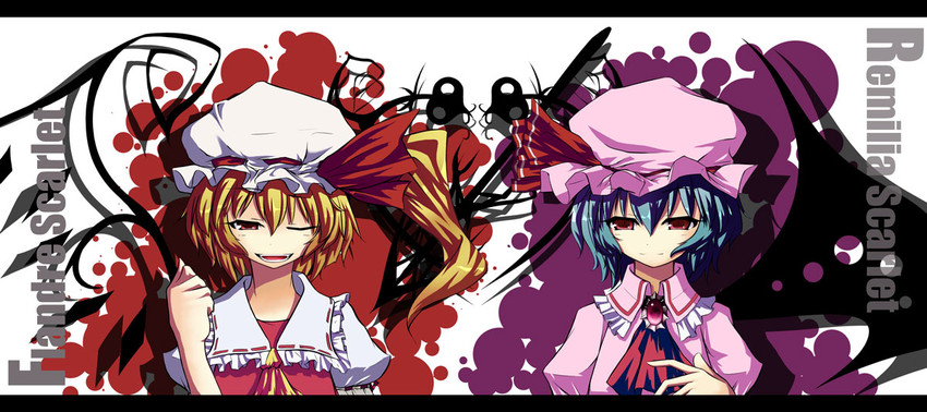 remilia scarlet and flandre scarlet (touhou) drawn by tama_(speedgrapher)