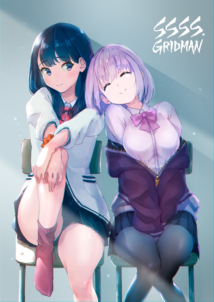 takarada rikka and shinjou akane (gridman universe and 1 more) drawn by torokko