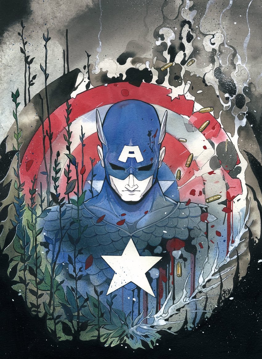 steve rogers and captain america (marvel) drawn by peach_momoko