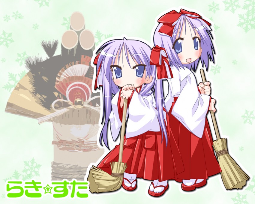 hiiragi kagami and hiiragi tsukasa (lucky star) drawn by yoshimizu_kagami