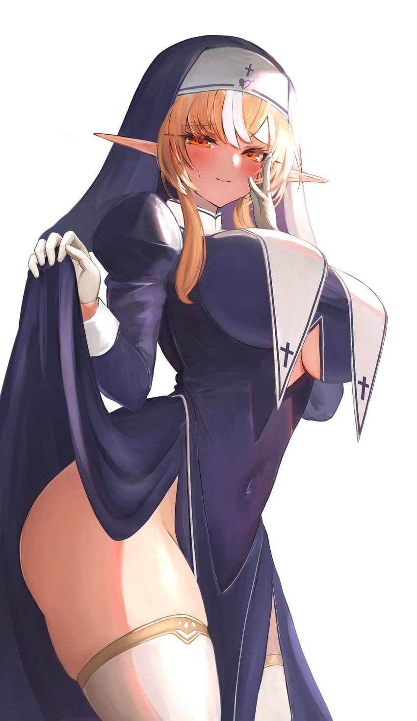 houshou marine and shiranui flare (hololive) drawn by maison_de_cante