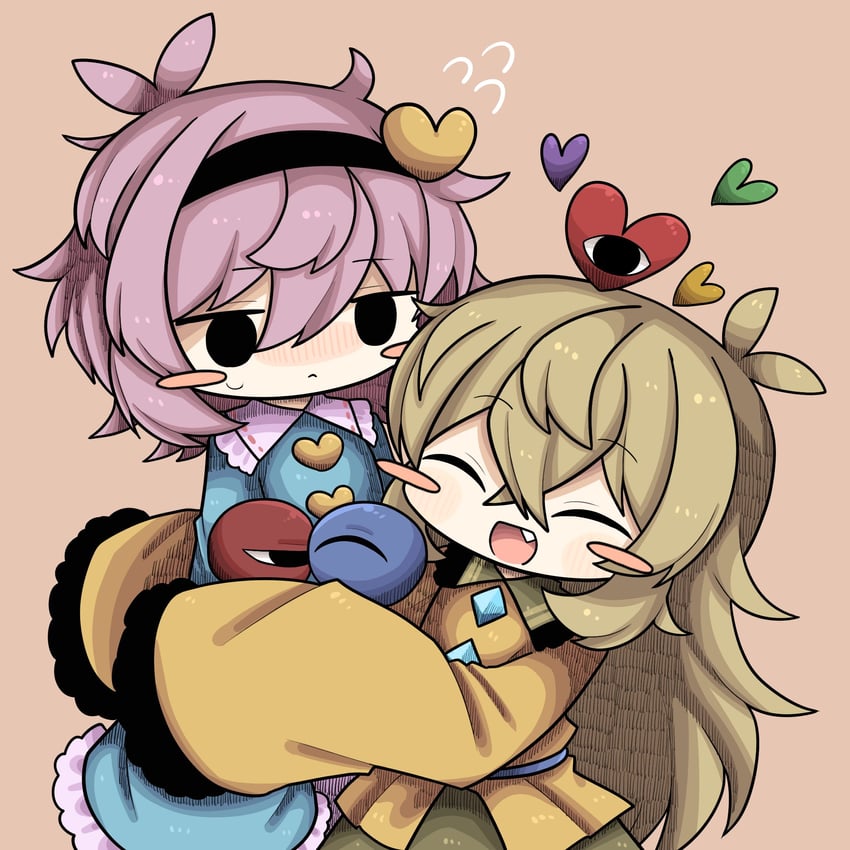 komeiji koishi and komeiji satori (touhou) drawn by zunusama