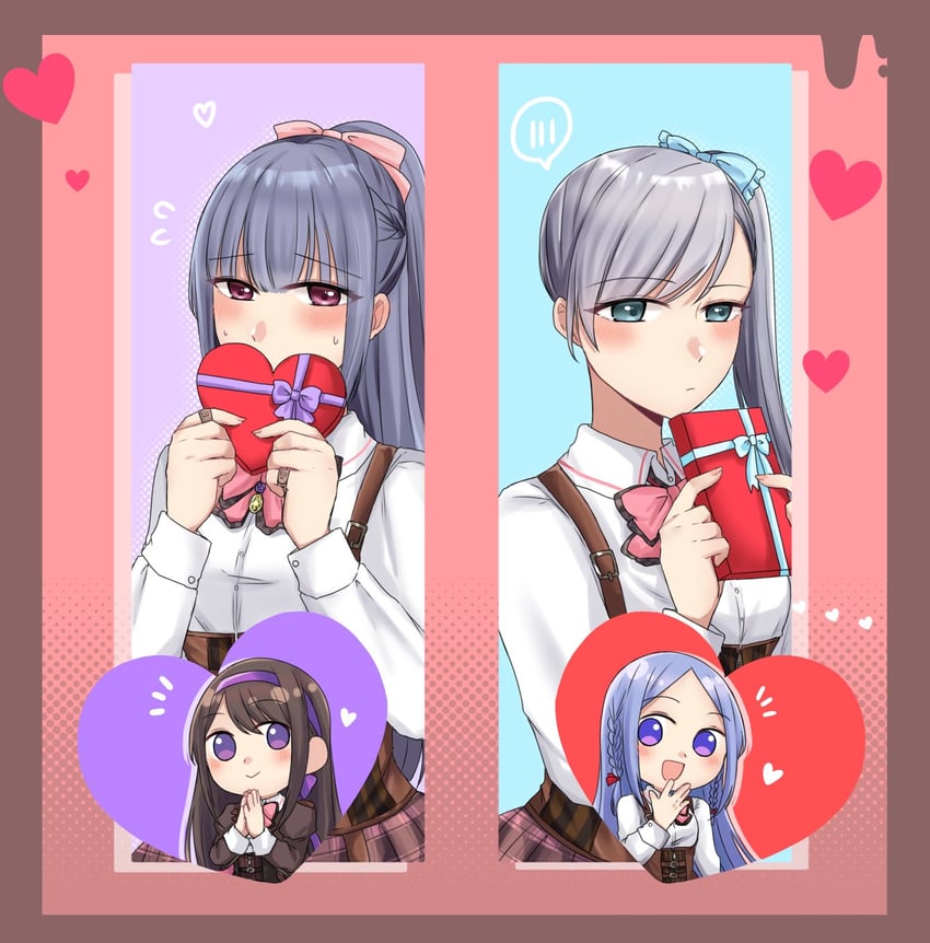 fukuyama jeanne sachie, kishimoto maria mirai, houjou monica asahi, and tachibana theresia nagisa (assault lily) drawn by nigari_(ngari_0115)