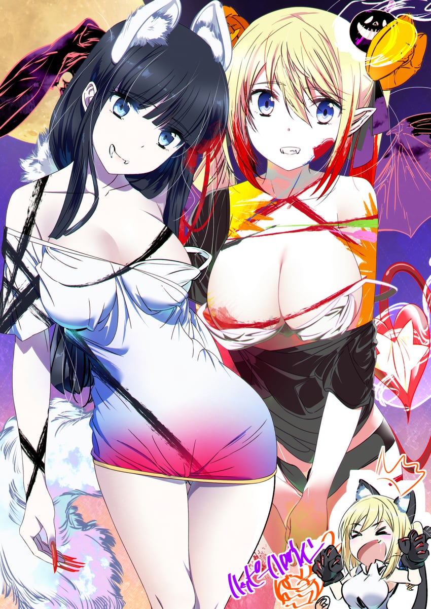 shiba miyuki and angelina kudou shields (mahouka koukou no rettousei) drawn by mamezuka_takashi