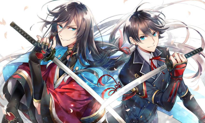 izumi-no-kami kanesada and horikawa kunihiro (touken ranbu) drawn by noes