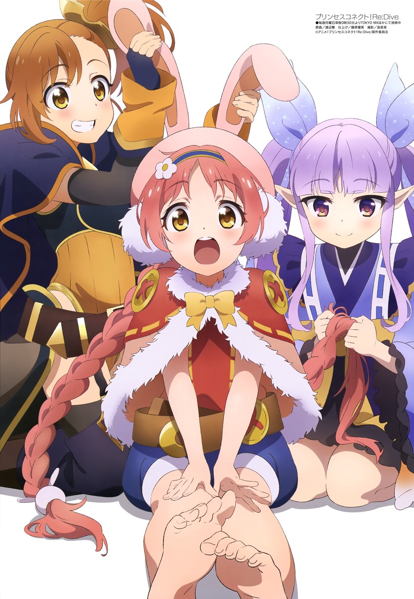kyoka, misogi, and mimi (princess connect! and 1 more) drawn by watanabe_mai