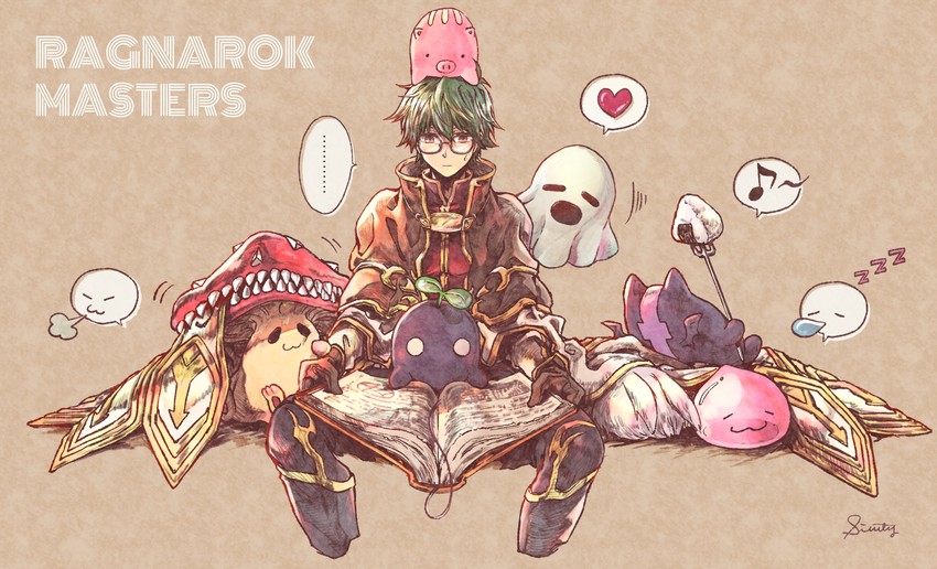 poring, wizard, deviruchi, lunatic, spore, and 2 more (ragnarok online and 1 more) drawn by simty_(lemon_ginger)