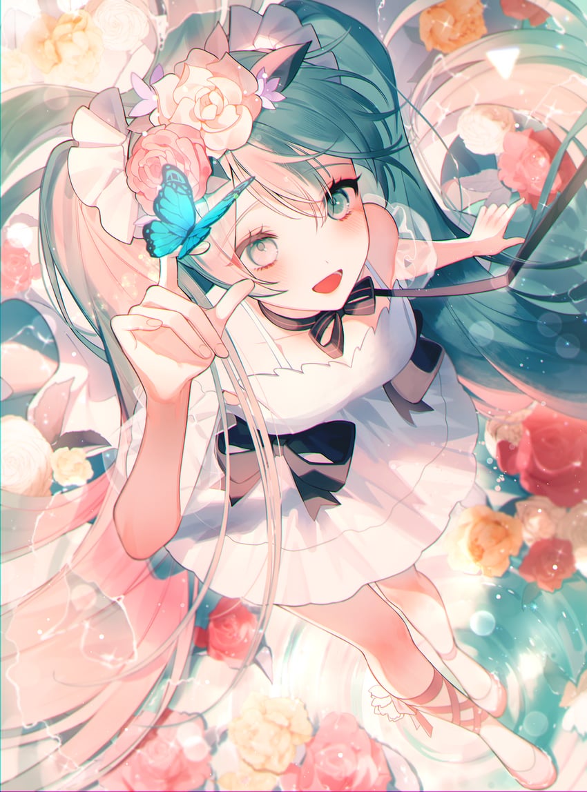 hatsune miku (vocaloid and 1 more) drawn by roa_waengwal