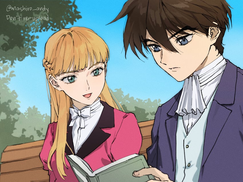 heero yuy and relena peacecraft (gundam and 1 more) drawn by mashiro_andy