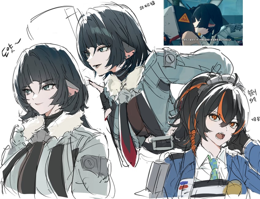jane doe and zhu yuan (zenless zone zero) drawn by chibiya1010