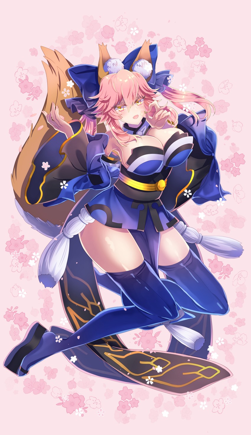 tamamo and tamamo no mae (fate and 2 more) drawn by merichi_(ogaomega)