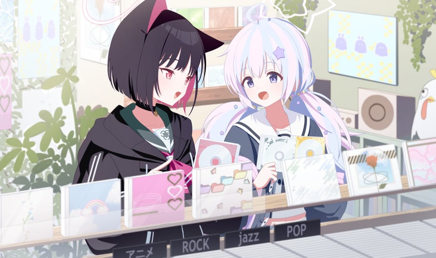 kazusa, peroro, and reisa (blue archive) drawn by kaerunrun