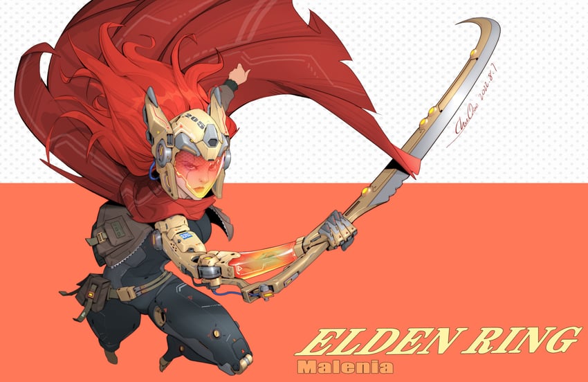 malenia blade of miquella (elden ring) drawn by chu_qiao
