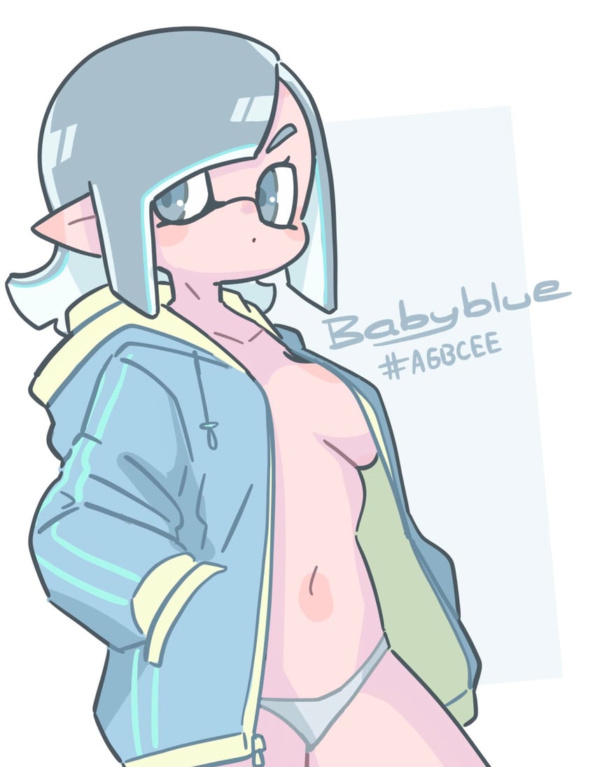 inkling player character and inkling girl (splatoon) drawn by hekoningyou_(waraningyou)