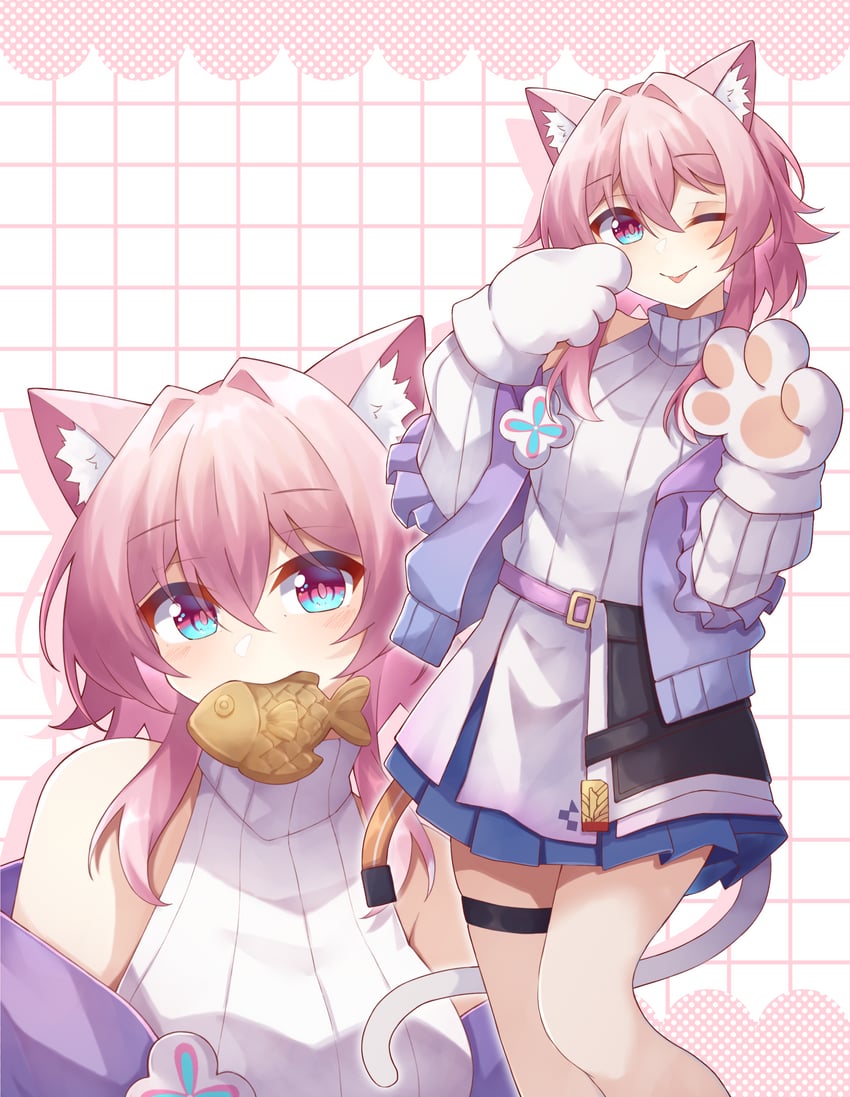march 7th (honkai and 1 more) drawn by kwkunai