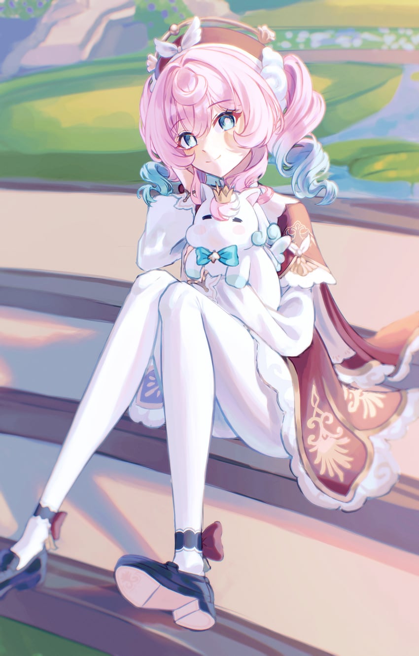 hyacine and little ica (honkai and 1 more) drawn by lala_2080