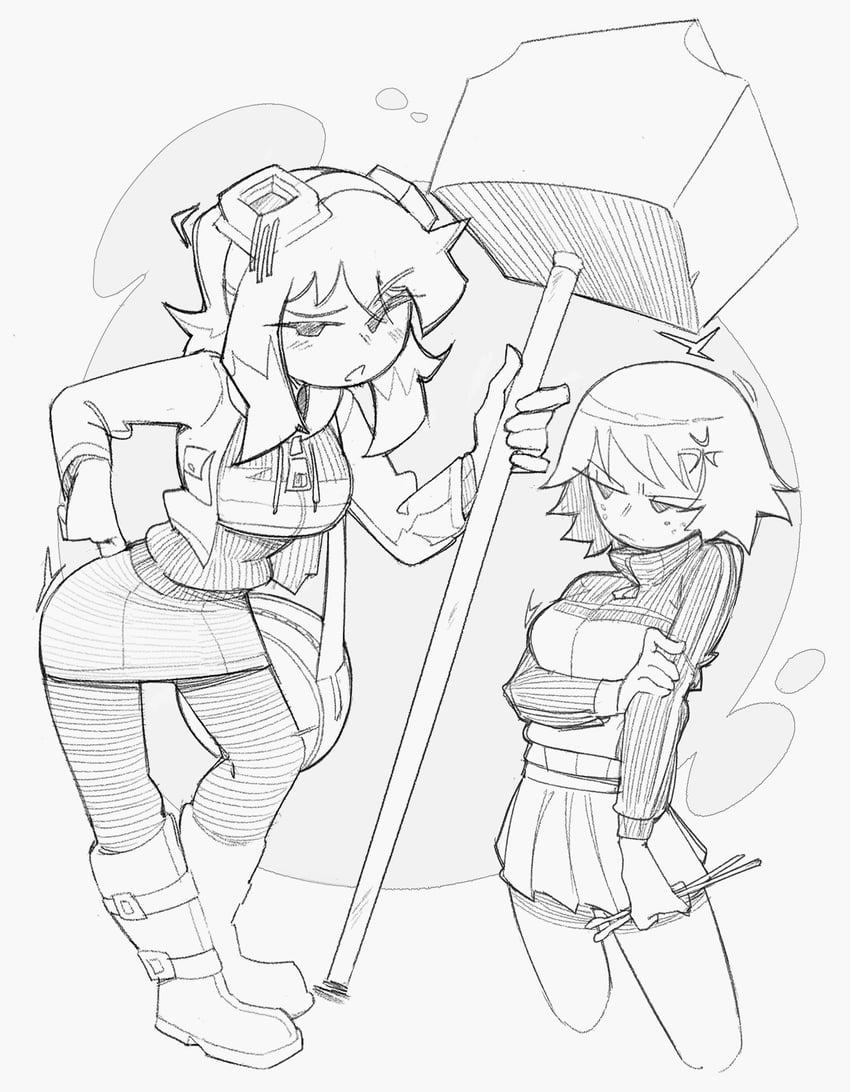 ramona flowers and kim pine (scott pilgrim) drawn by fuksunny