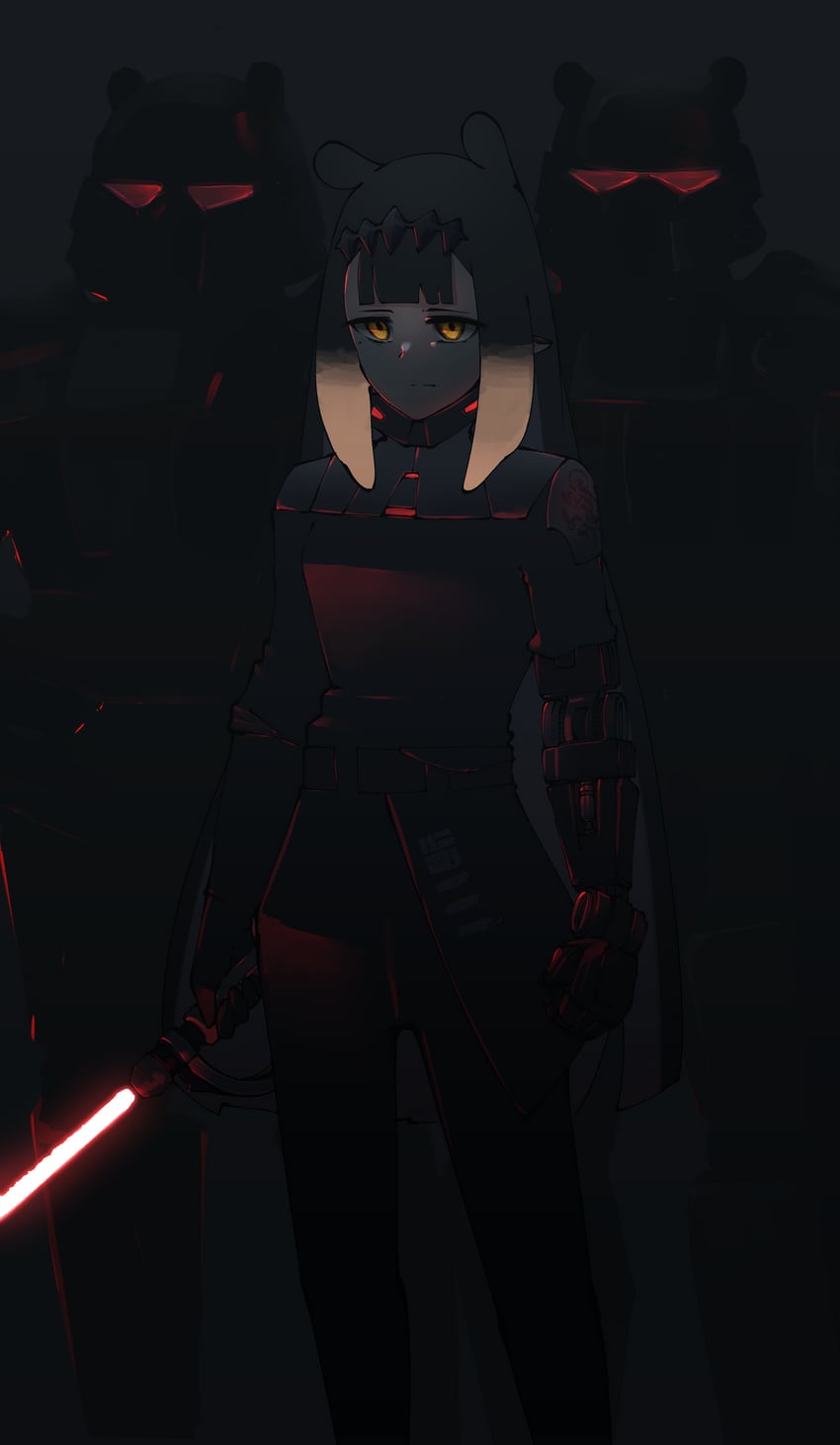 ninomae ina'nis, takodachi, and dark trooper (hololive and 3 more) drawn by zaniaii