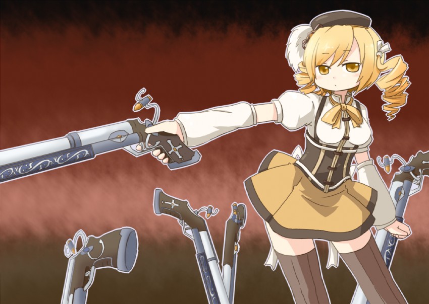 tomoe mami (mahou shoujo madoka magica) drawn by tamute_(2580rs)