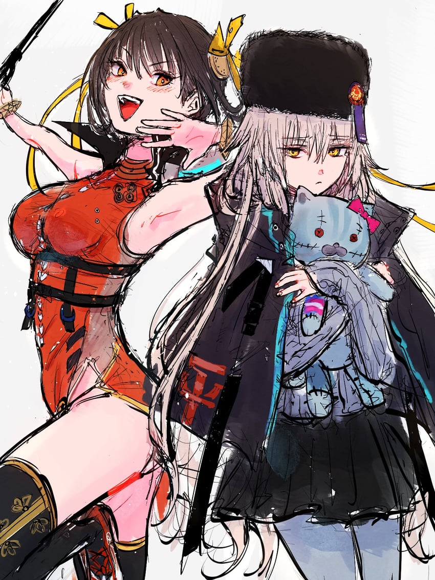 charlotta skopovskaya and li yingxia (heaven burns red) drawn by kulfiq