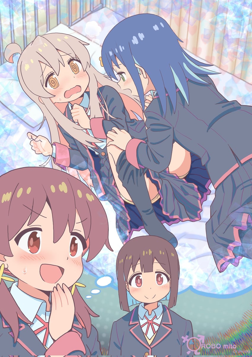oyama mahiro, hozuki momiji, murosaki miyo, and tenkawa nayuta (onii-chan wa oshimai!) drawn by robomito