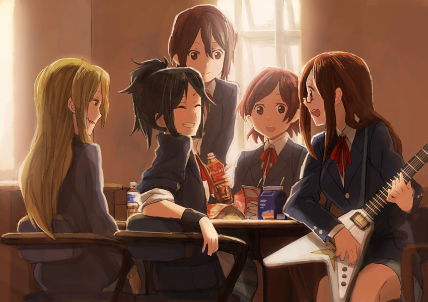 yamanaka sawako, kawaguchi norimi, della, jane, kawakami, and 1 more (k-on!) drawn by fukutarou_(enji127)