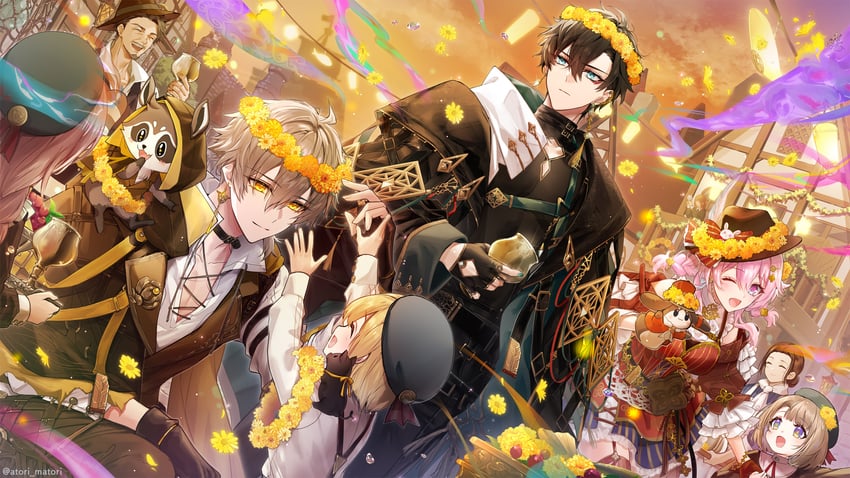 trailblazer, march 7th, caelus, dan heng, pom-pom, and 1 more (honkai and 1 more) drawn by matori_(penguin_batake)