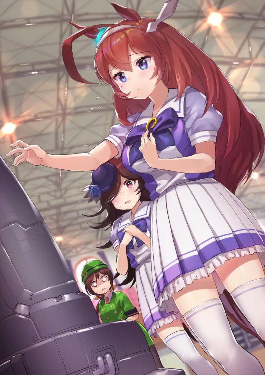 rice shower, mihono bourbon, and hayakawa tazuna (umamusume) drawn by tadano_magu