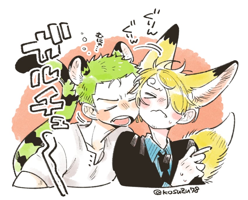 roronoa zoro and sanji (one piece) drawn by mitsubachi_koucha