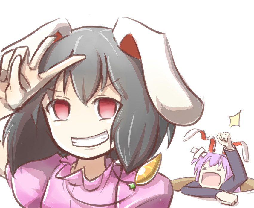 reisen udongein inaba and inaba tewi (touhou) drawn by peroponesosu.
