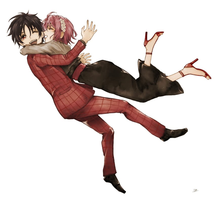 lunamaria hawke and shinn asuka (gundam and 2 more) drawn by eto_384