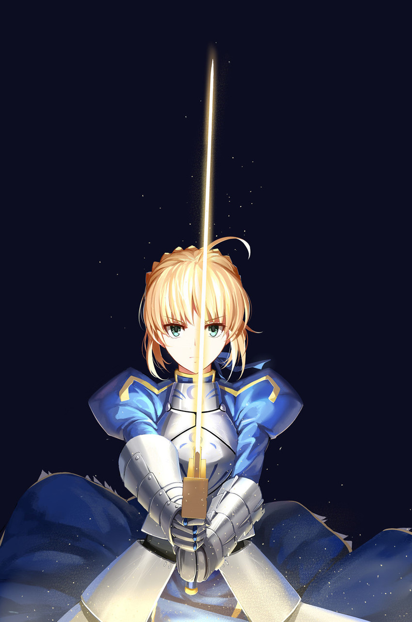 artoria pendragon and saber (fate and 1 more) drawn by yunsang