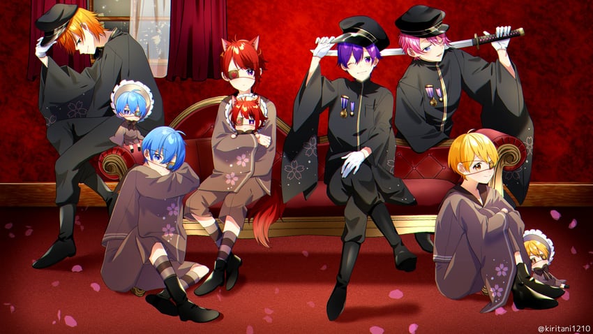 rinu, satomi, root, colon, jel, and 1 more (senbonzakura and 1 more) drawn by kiritani_(kiritani1210)