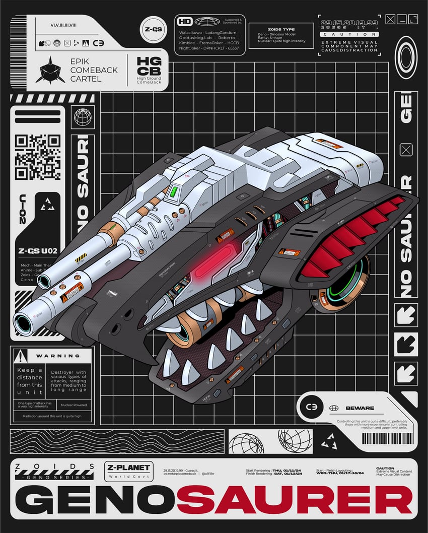 genosaurer (zoids) drawn by epik_comeback
