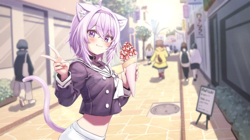 nekomata okayu and inugami korone (hololive) drawn by deadnooodles