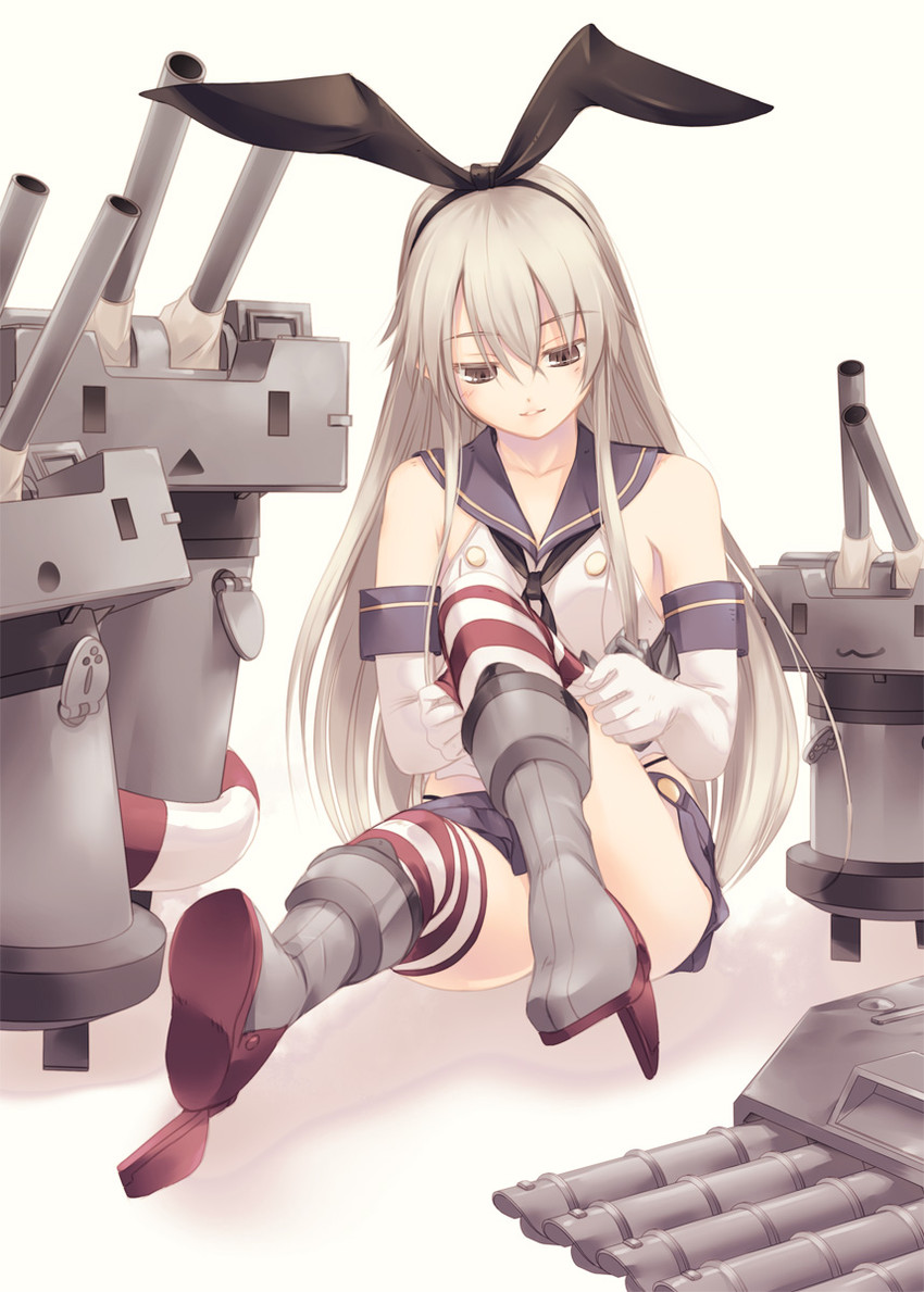 shimakaze and rensouhou-chan (kantai collection) drawn by kirishima_satoshi