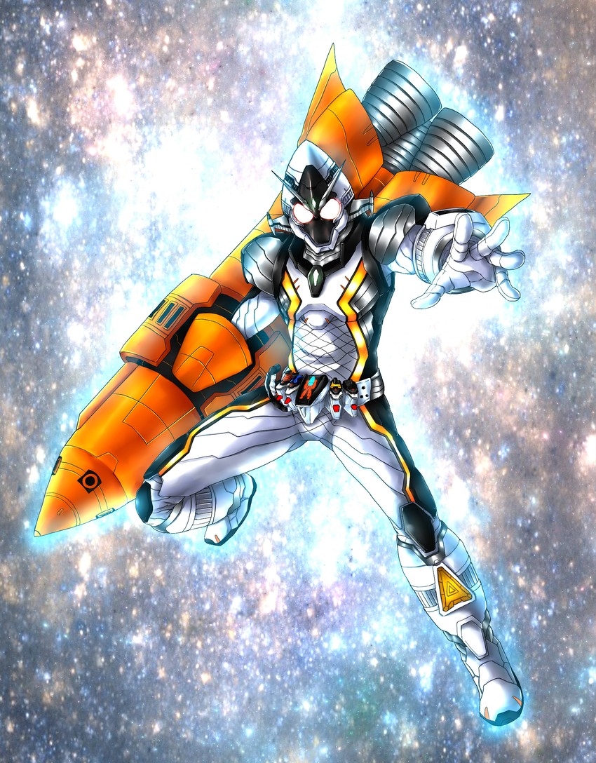 kamen rider fourze and base states (kamen rider and 1 more) drawn by yusuki_(fukumen)