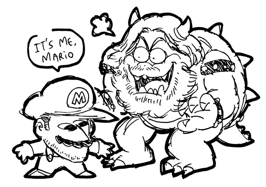 mario, bowser, jack black, and chris pratt (mario and 2 more) drawn by josh-s26