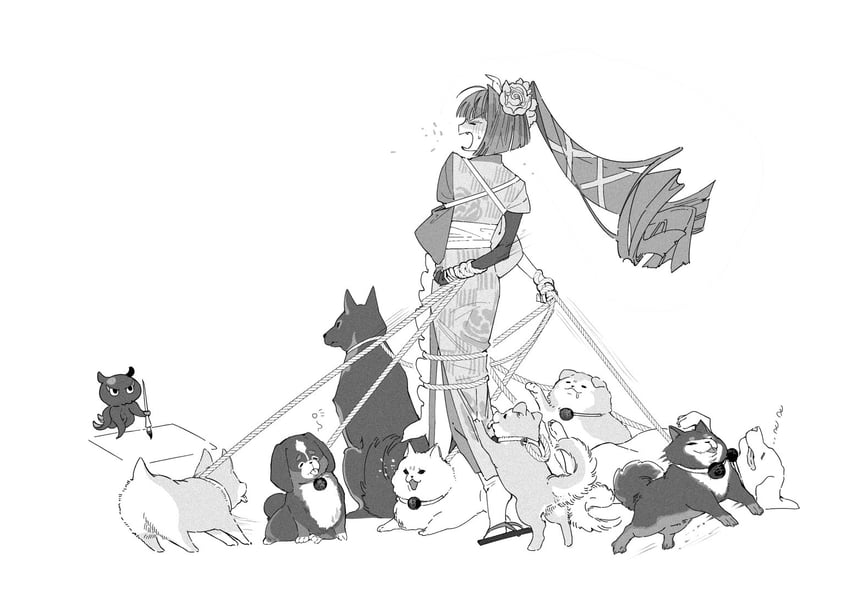 tokitarou, kyokutei bakin, sousuke, shino, shinbei, and 5 more (fate and 1 more) drawn by k500yen