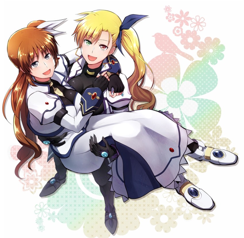 takamachi nanoha and vivio (lyrical nanoha and 1 more) drawn by nagashiro_rouge