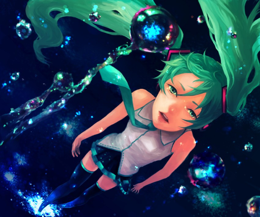 hatsune miku (vocaloid and 1 more) drawn by 10mo4