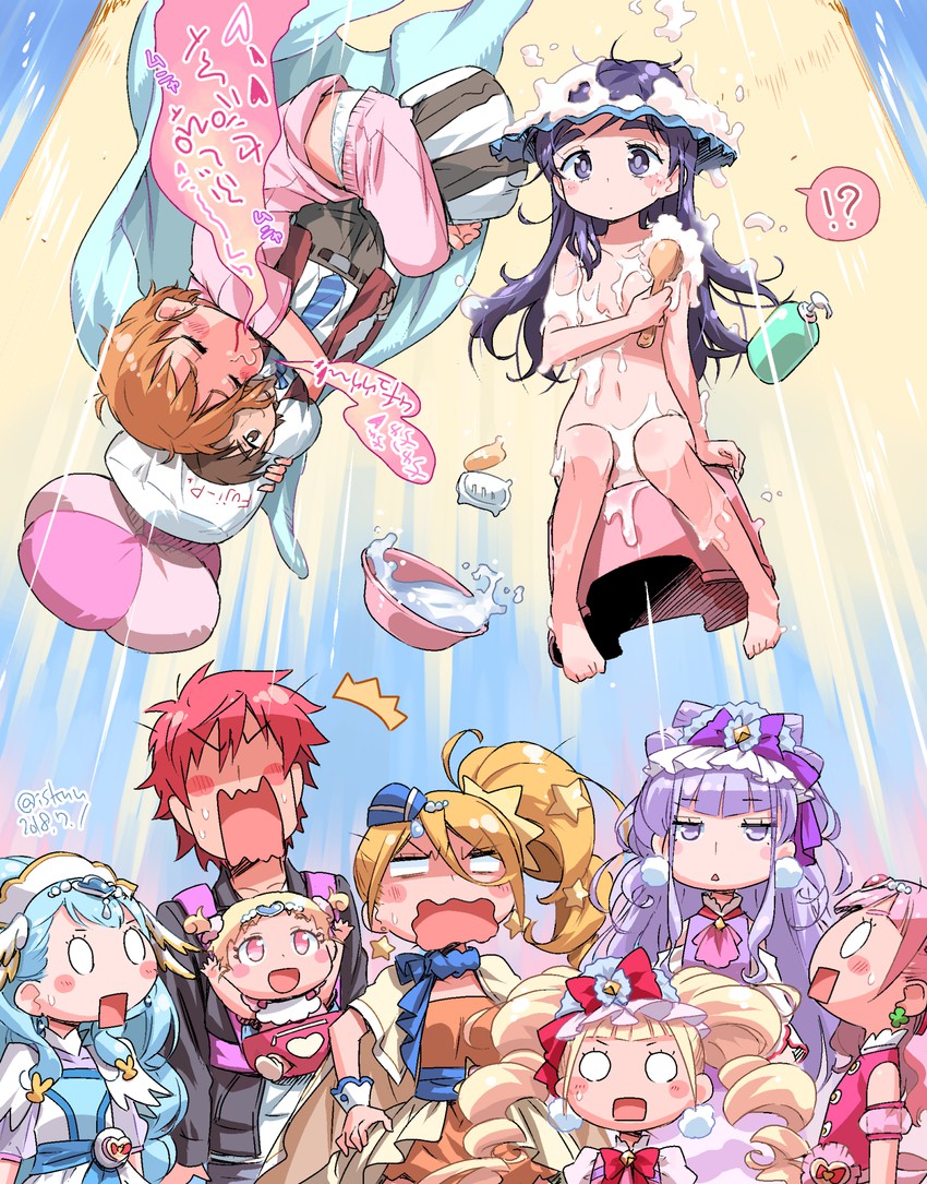 misumi nagisa, yukishiro honoka, nono hana, yakushiji saaya, ruru amour, and 10 more (precure and 2 more) drawn by isedaichi_ken